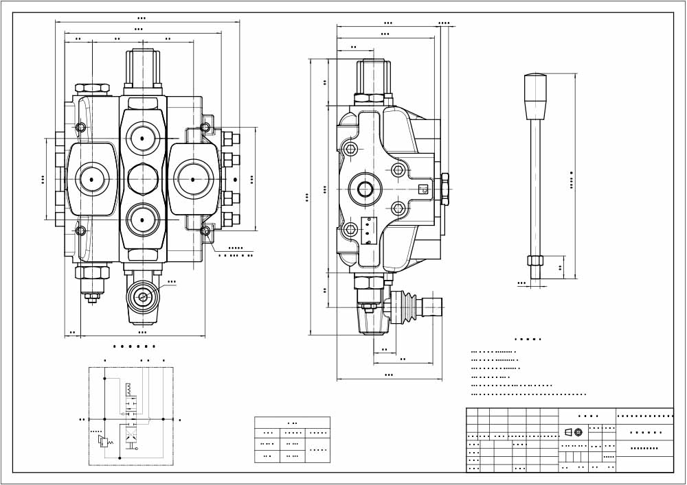 SD25 يدوي صمام 1 صمام اتجاهي قطاع drawing image