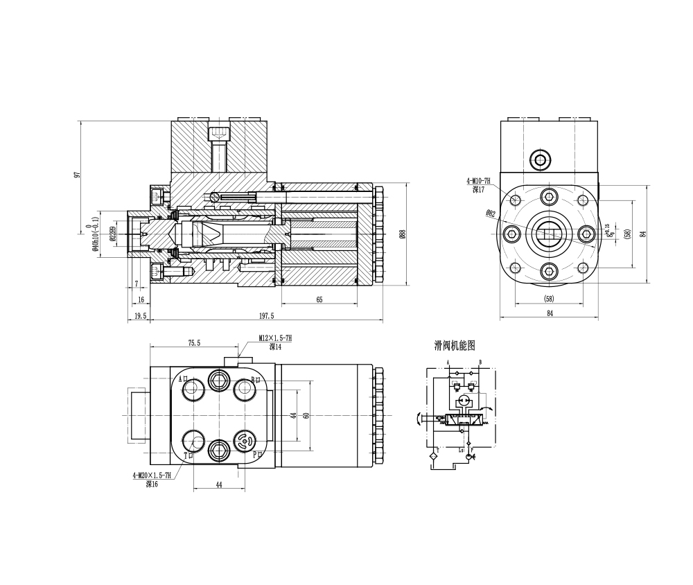 BZZ5-E500C ٥٠٠ مل/د ٣٨ لتر/دقيقة وحدة التوجيه drawing image