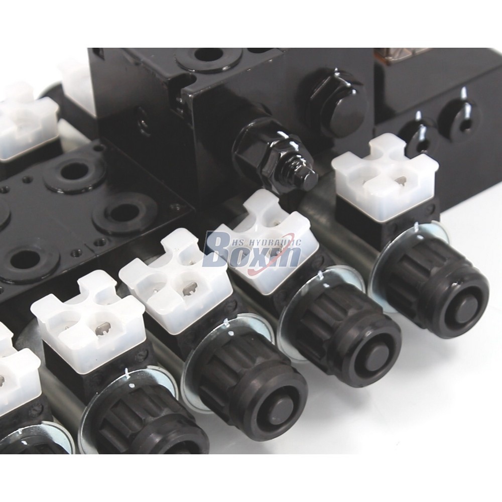 Industrial Grade DCV56-H 5 Spool Solenoid Operated Sectional Control Valve detail image