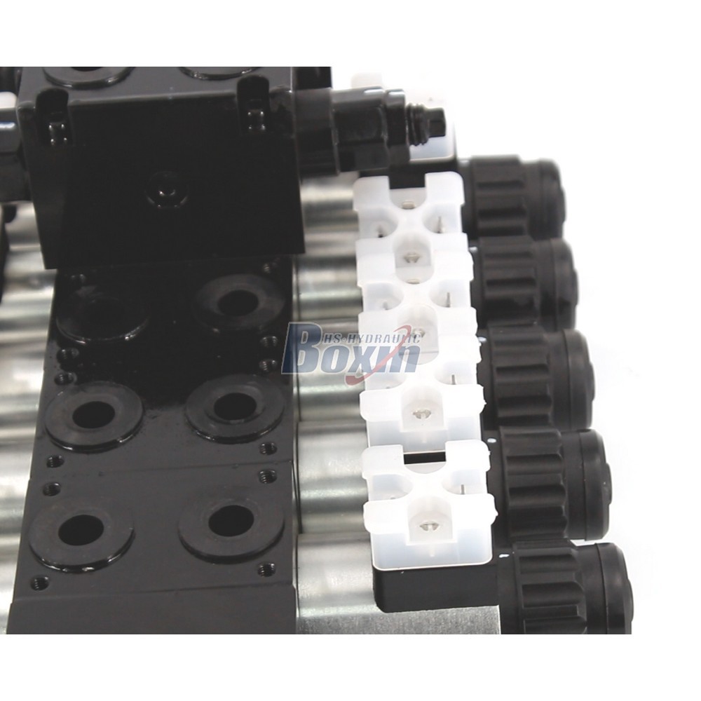Large Scale Production DCV56-H Solenoid 5 Spool Sectional Control Valves detail image
