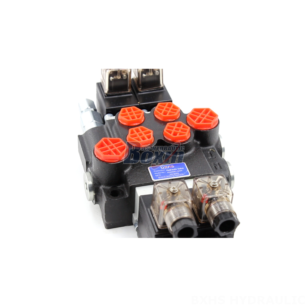P40 Solenoid 2 Spool Monoblock Directional Valve Manufacturing detail image