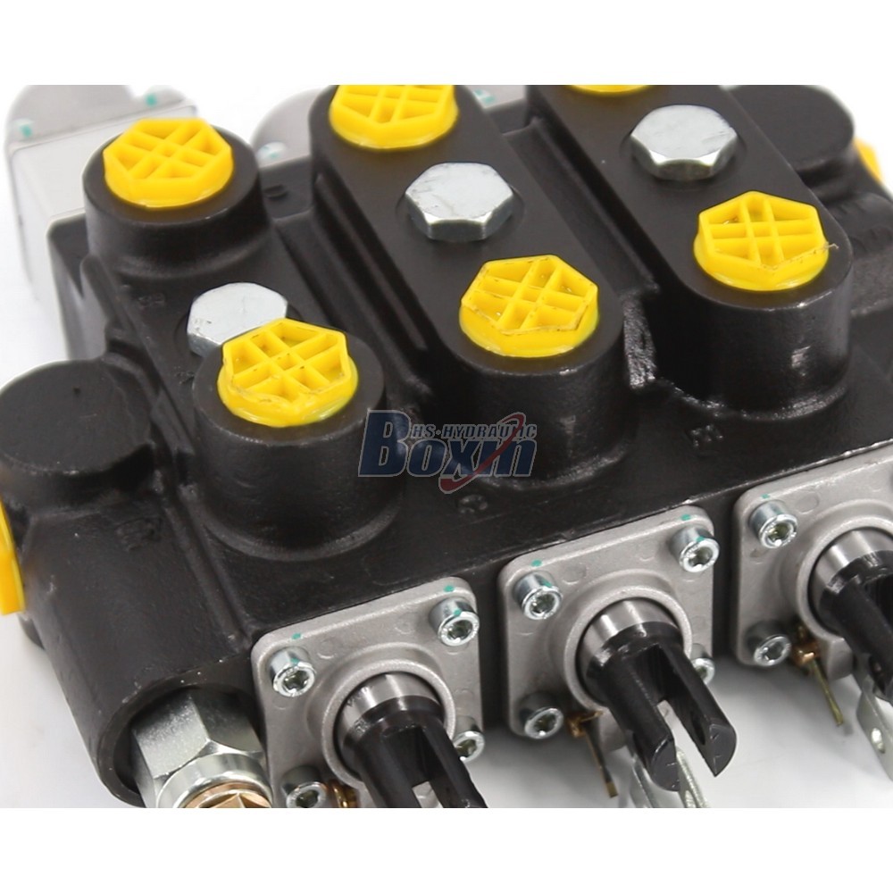 Industrial Grade RD5300NPT-QTW-2OT Manual Hydraulic Valve with 3 Spools detail image