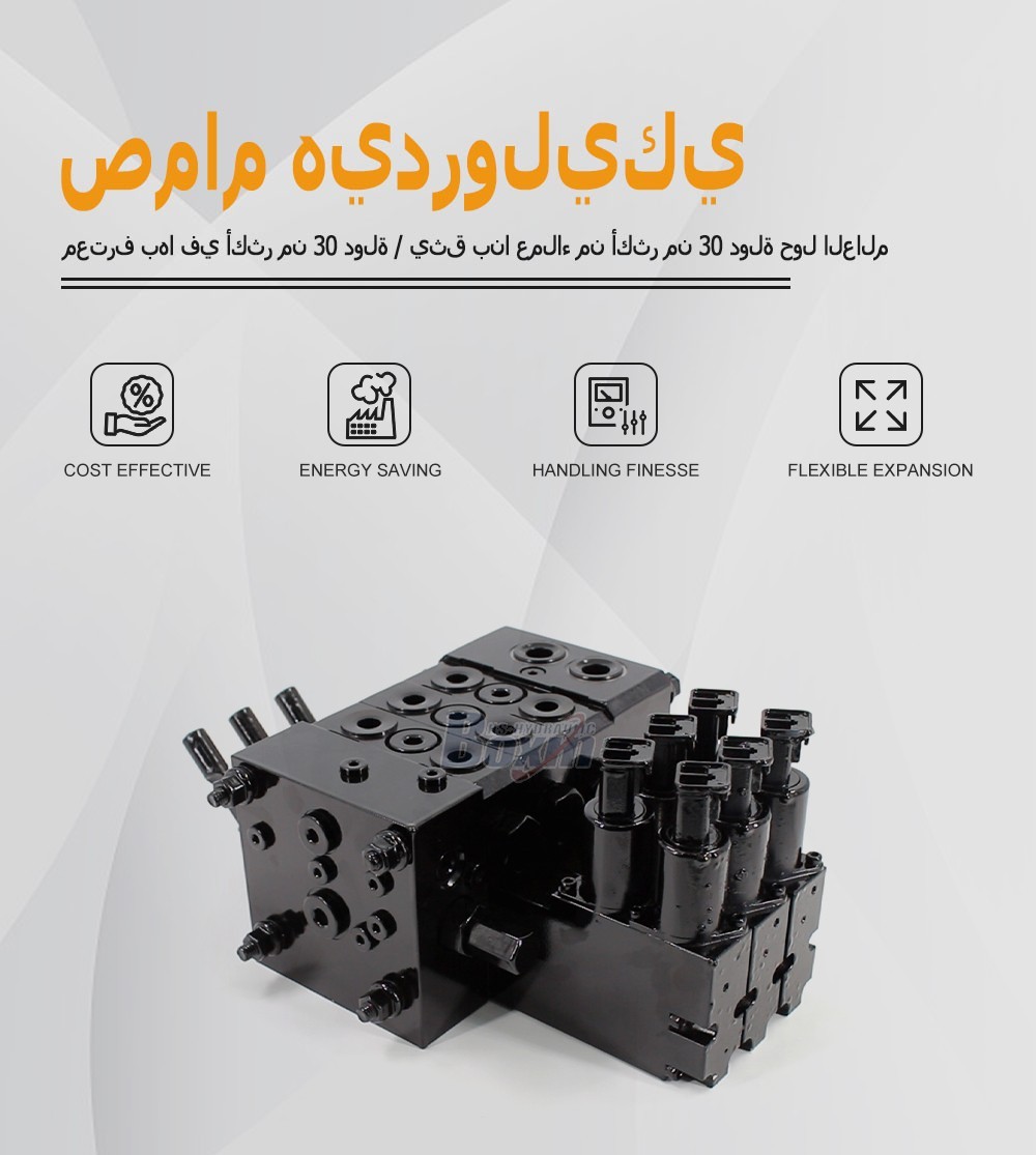 DCV55 Electro-hydraulic 3 Spool Sectional Directional Valve for Mobile Equipment