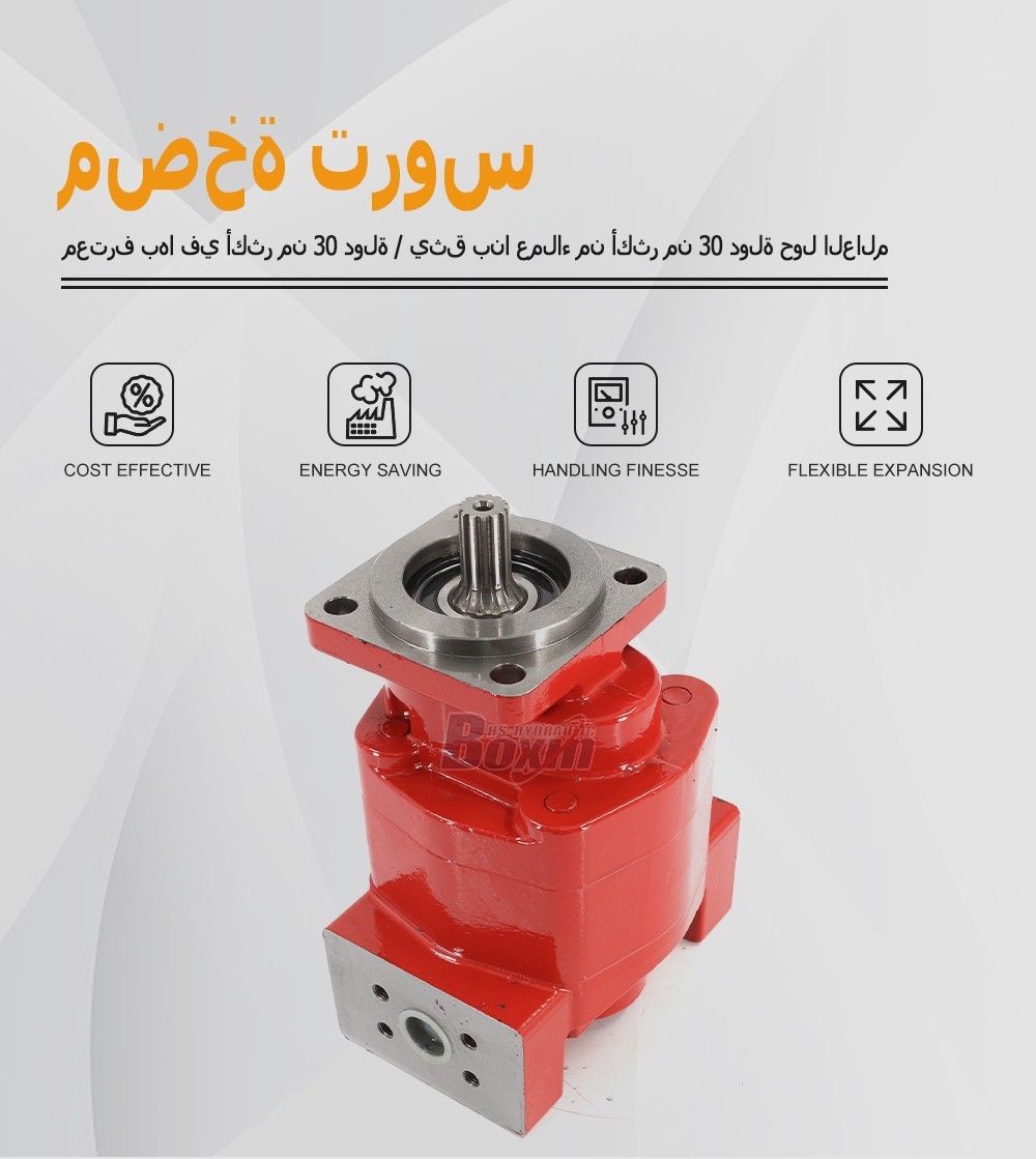 High Performance P350A542KEAB25-25R Hydraulic Gear Pump 104.5 cc/rev Displacement