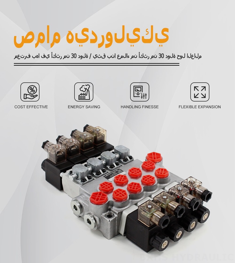P40-DS ملف لولبي صمام 4 صمام اتجاهي أحادي الكتلة