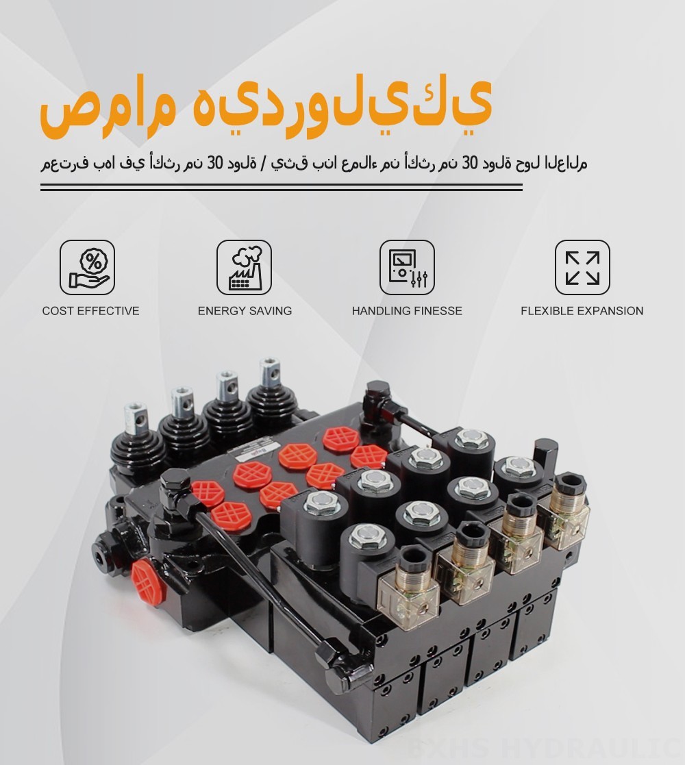 SD11-PG2 كهروهيدروليكي صمام 4 صمام اتجاهي أحادي الكتلة