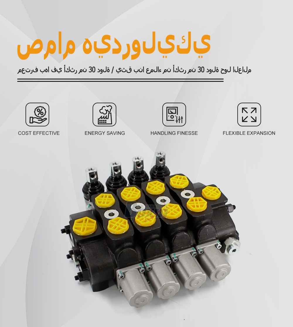SD8 Manual 4 Spool Sectional Directional Valve for Hydraulic Systems