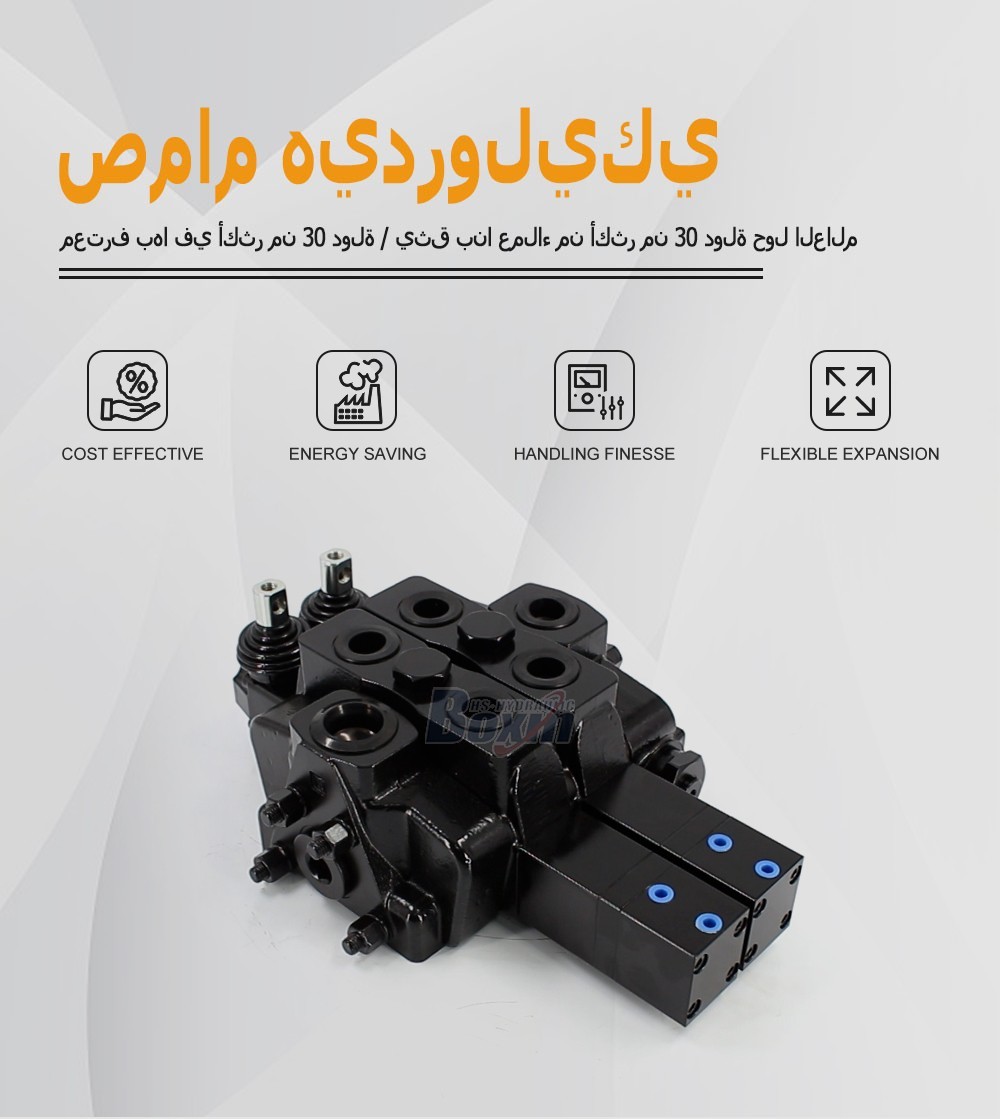 Reliable SDS180Q Pneumatic Manual 2 Spool Valve for Construction Machinery