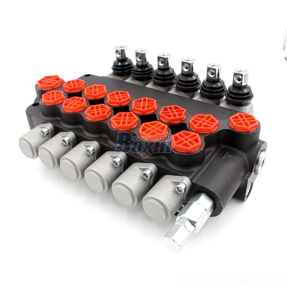 Hydraulic 6 Spool Directional Control Valve | P80-G12-G34-OT | Supplier main image