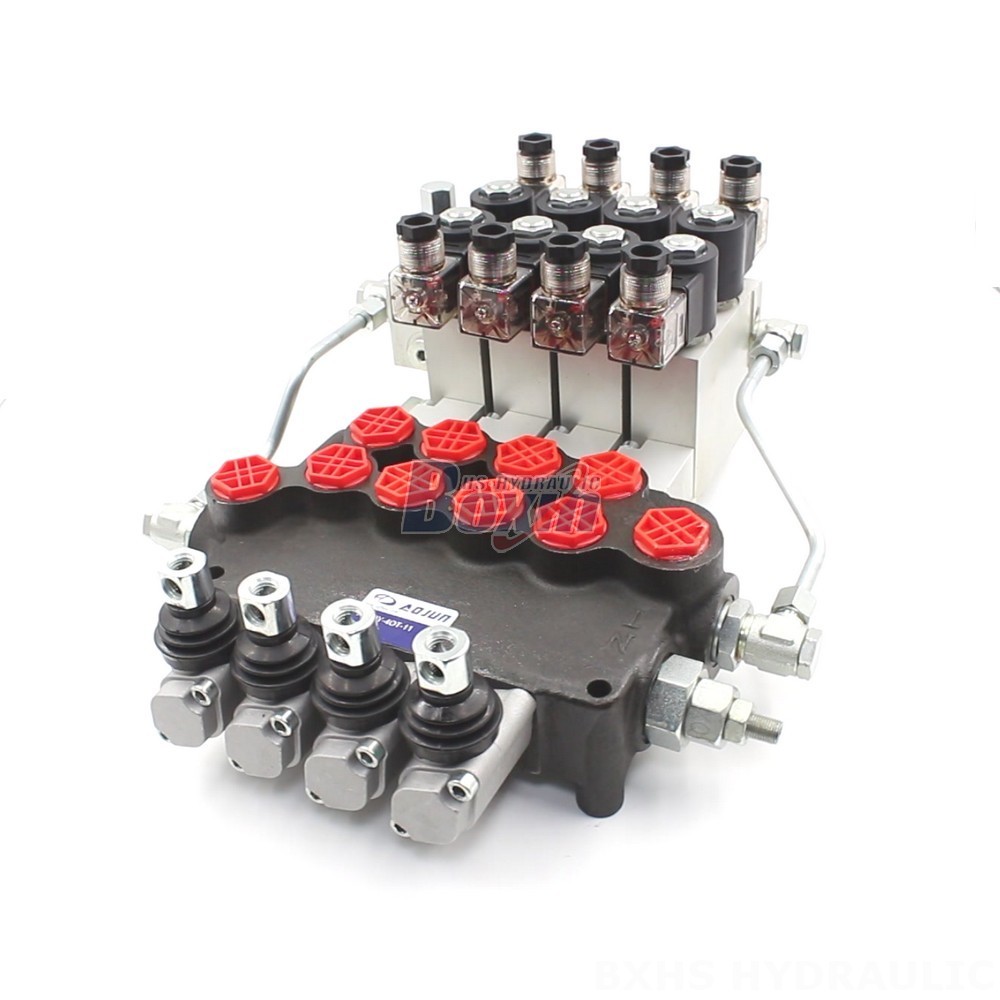 Direct from Manufacturer: P80 4-Spool Monoblock Hydraulic Valves main image