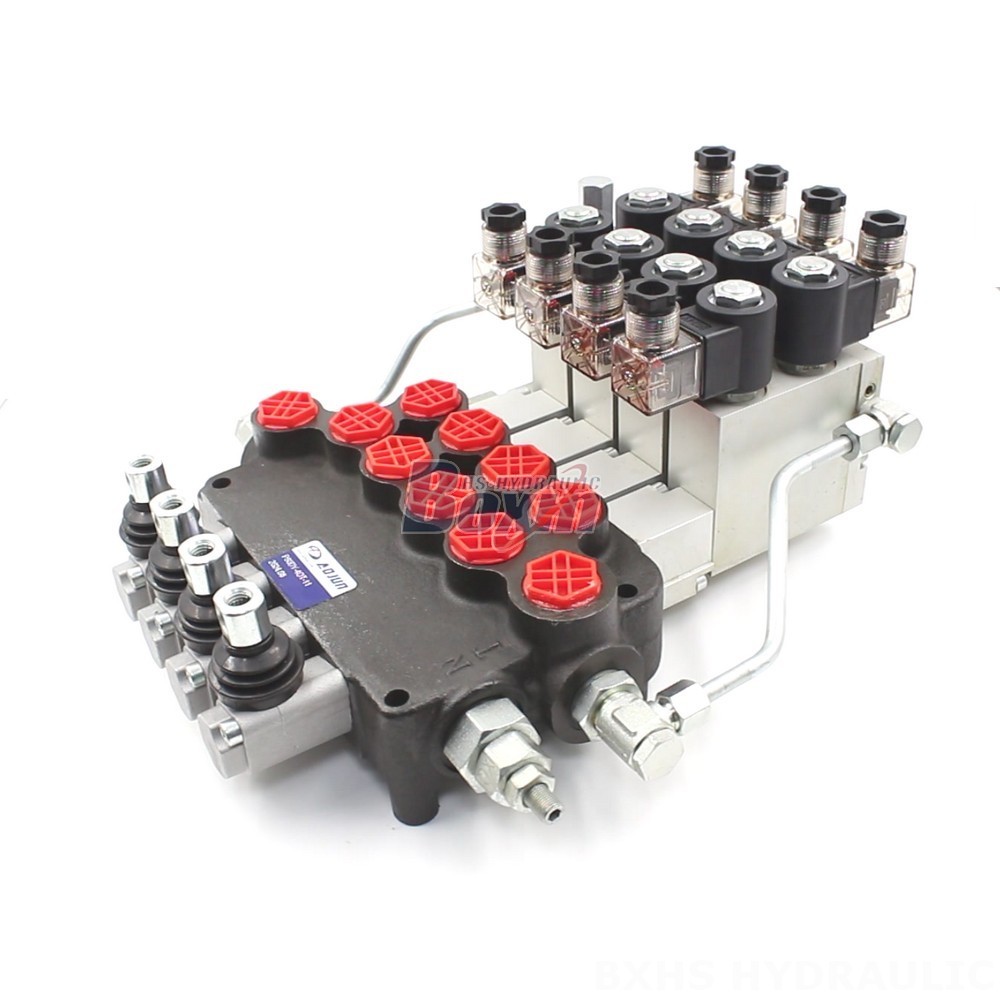 P80 Electro-hydraulic 4 Spool Monoblock Valve: OEM & ODM Services Available main image