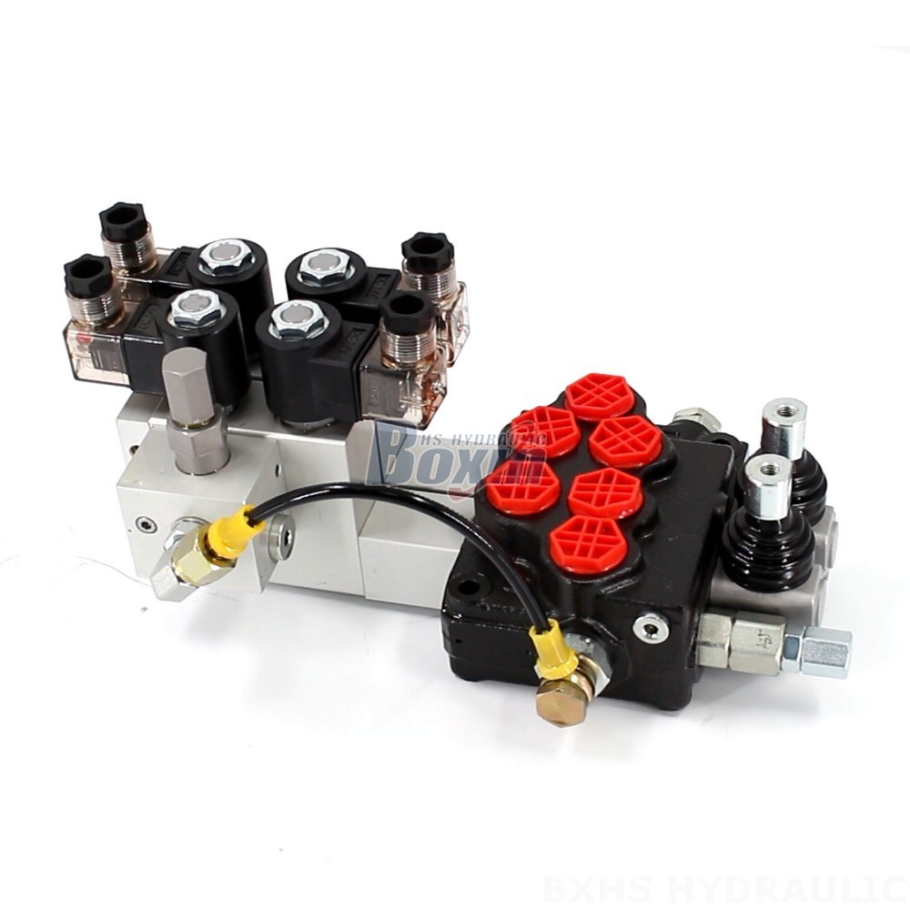 Precision SD5 Electro-hydraulic 2 Spool Monoblock Directional Valve Supplier main image